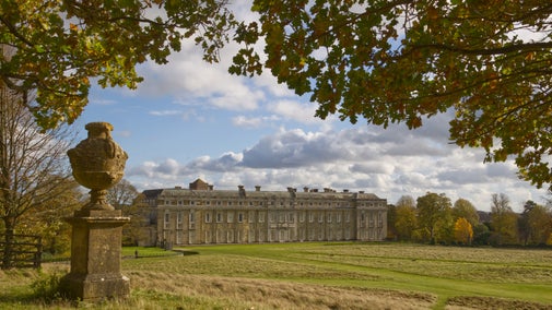 Autumn scene with house at Petworth, West Sussex